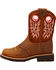 Ariat Fatbaby Girls' Powder Brown Cowgirl Boots - Round Toe, Brown, hi-res