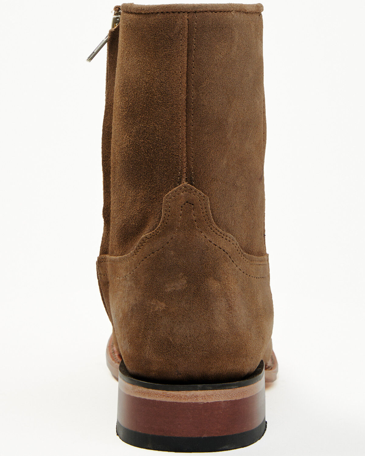 Image #5 - Moonshine Spirit Men's 8" Pancho Roughout Zipper Western Boots - Round Toe, Brown, hi-res