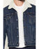 Image #3 - Levi's Men's Dark Wash Sherpa Lined Snap Denim Jacket, Dark Wash, hi-res