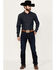 Image #1 - Justin Men's 1879 Dark Wash Modern Slim Stretch Denim Jeans, Dark Wash, hi-res