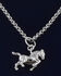 Image #2 - Montana Silversmiths Women's Silver Prancing Horse Necklace , Silver, hi-res