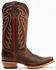 Image #2 - Justin Men's Brindle Western Boots - Square Toe, Brown, hi-res