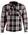 Image #1 - Milwaukee Performance Men's Black/White/Red Aramid Flannel Biker Jacket - 4X, Black/red, hi-res