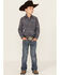 Image #1 - Rock & Roll Denim Boys' Medium Wash Bootcut Stretch Denim Jeans, Blue, hi-res