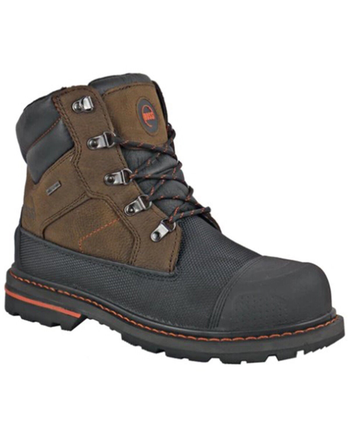 Image #1 - Hoss Men's Tough 6" Lace-Up Waterproof Work Boots - Composite Toe, Brown, hi-res