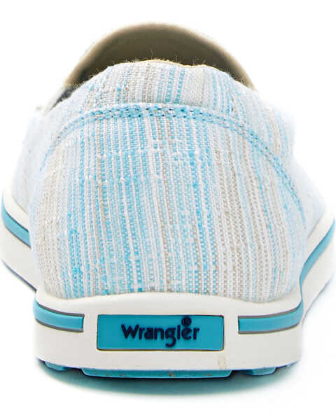 Image #4 - Wrangler Footwear Retro Women's Casual Shoes - Moc Toe, Blue, hi-res