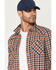 Image #2 - Levi's Men's Jesper Plaid Print Long Sleeve Snap Long Sleeve Flannel Shirt, Rust Copper, hi-res