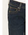 Image #2 - Rock & Roll Denim Girls' Dark Wash Suede Pocket Trouser Stretch Denim Jeans, Dark Wash, hi-res