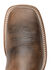 Tony Lama Men's Worn Goat Leather Americana Western Boots - Broad Square Toe, Tan, hi-res