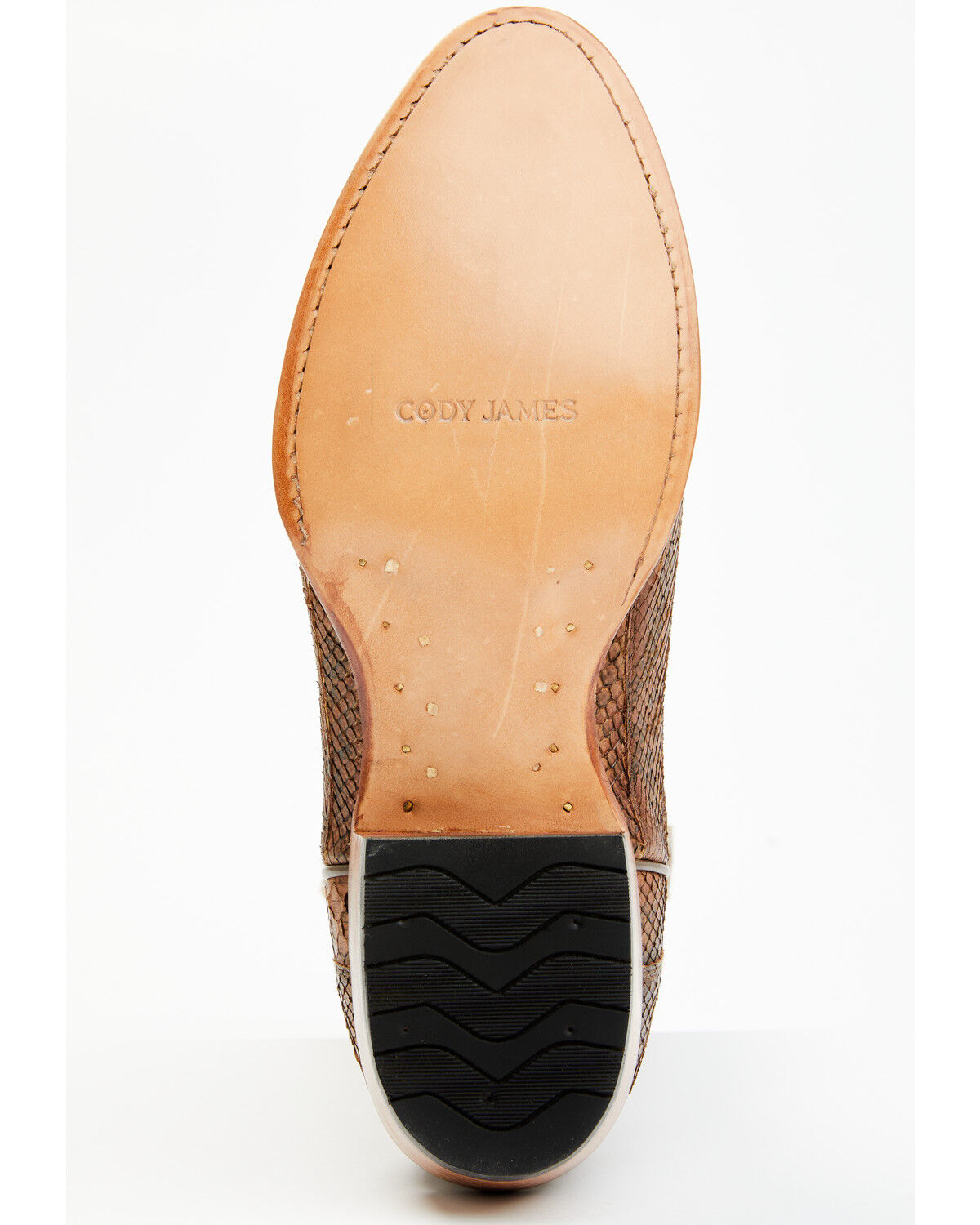 Image #7 - Cody James Men's Exotic Python Western Boots - Round Toe, Brown, hi-res