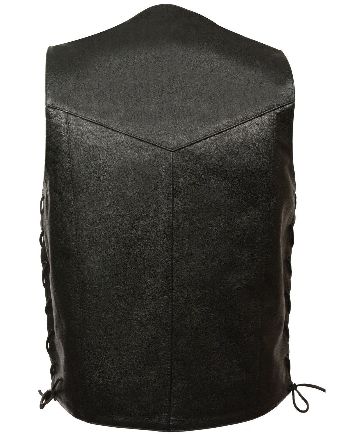 Image #2 - Milwaukee Leather Men's 54-56 Classic Side Lace Vest, Black, hi-res