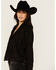 Image #2 - Fornia Women's Fringe Zip Moto Jacket, Black, hi-res