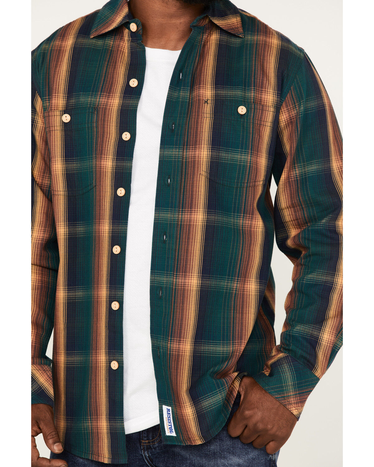 Image #3 - Resistol Men's Parker Large Plaid Button Down Western Shirt, Multi, hi-res