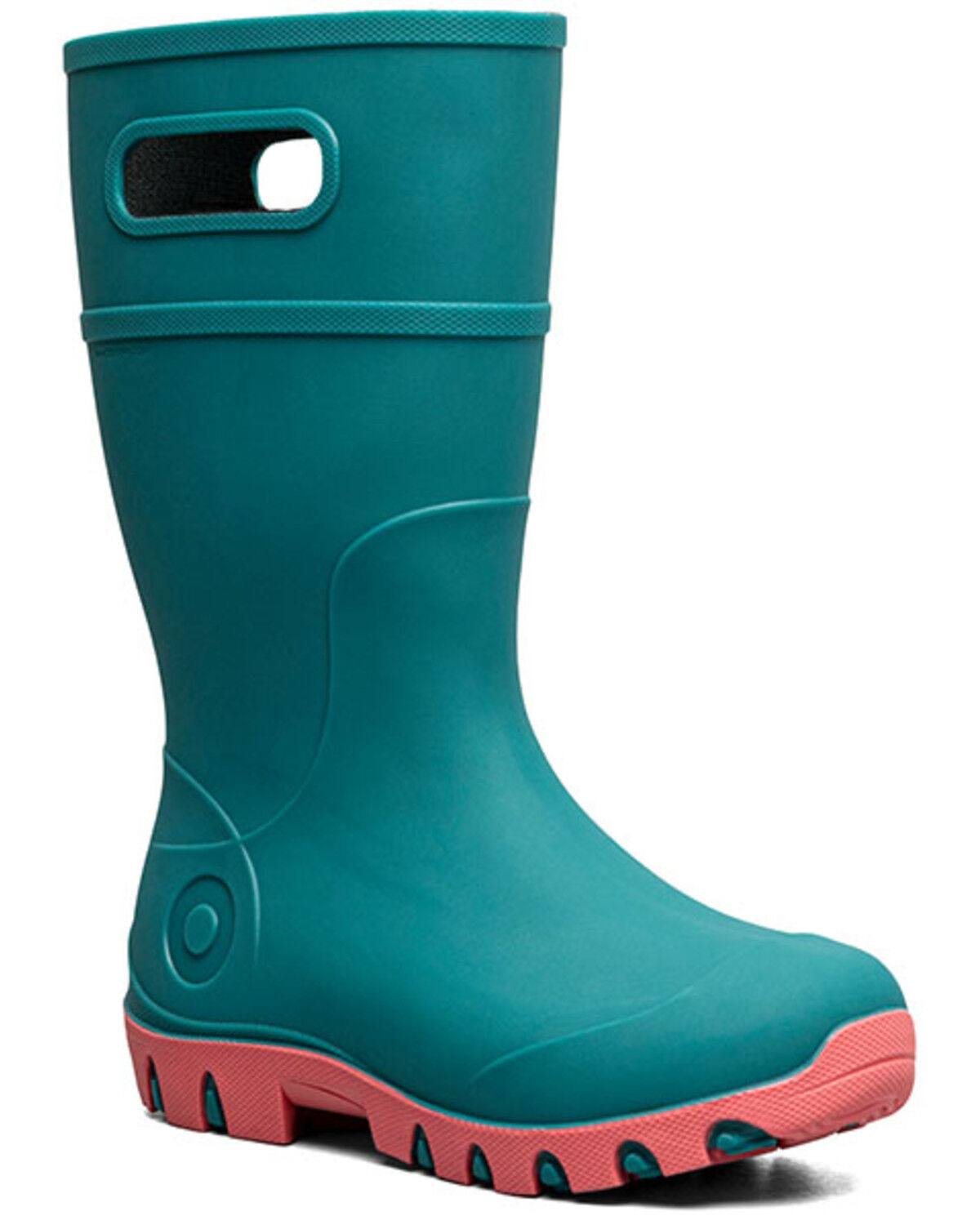 Image #1 - Bogs Girls' Essential Tall Rain Boots - Round Toe, Turquoise, hi-res