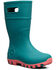 Image #1 - Bogs Girls' Essential Tall Rain Boots - Round Toe, Turquoise, hi-res