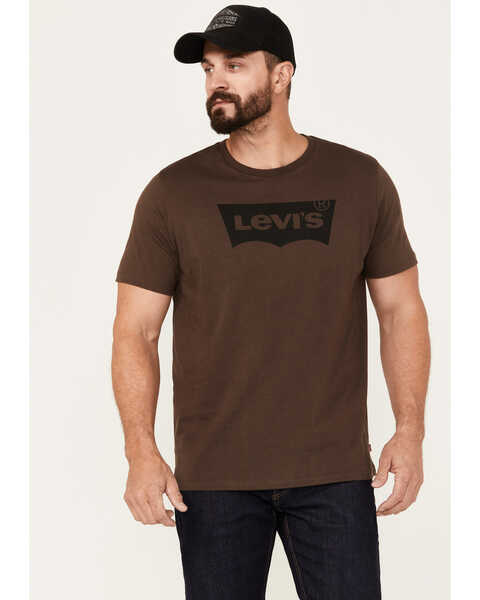 Image #1 - Levi's Men's Logo Graphic Short Sleeve T-Shirt, Dark Brown, hi-res