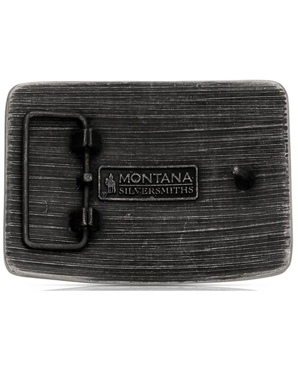 Image #2 - Montana Silversmiths Heritage Rider Whiskey Ranch Belt Buckle, Brass, hi-res