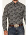 Image #3 - Cinch Men's Paisley Print Long Sleeve Button-Down Western Shirt, Black, hi-res