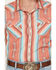Image #3 - Panhandle Slim Men's Southwestern Striped Long Sleeve Pearl Snap Western Shirt, Red, hi-res
