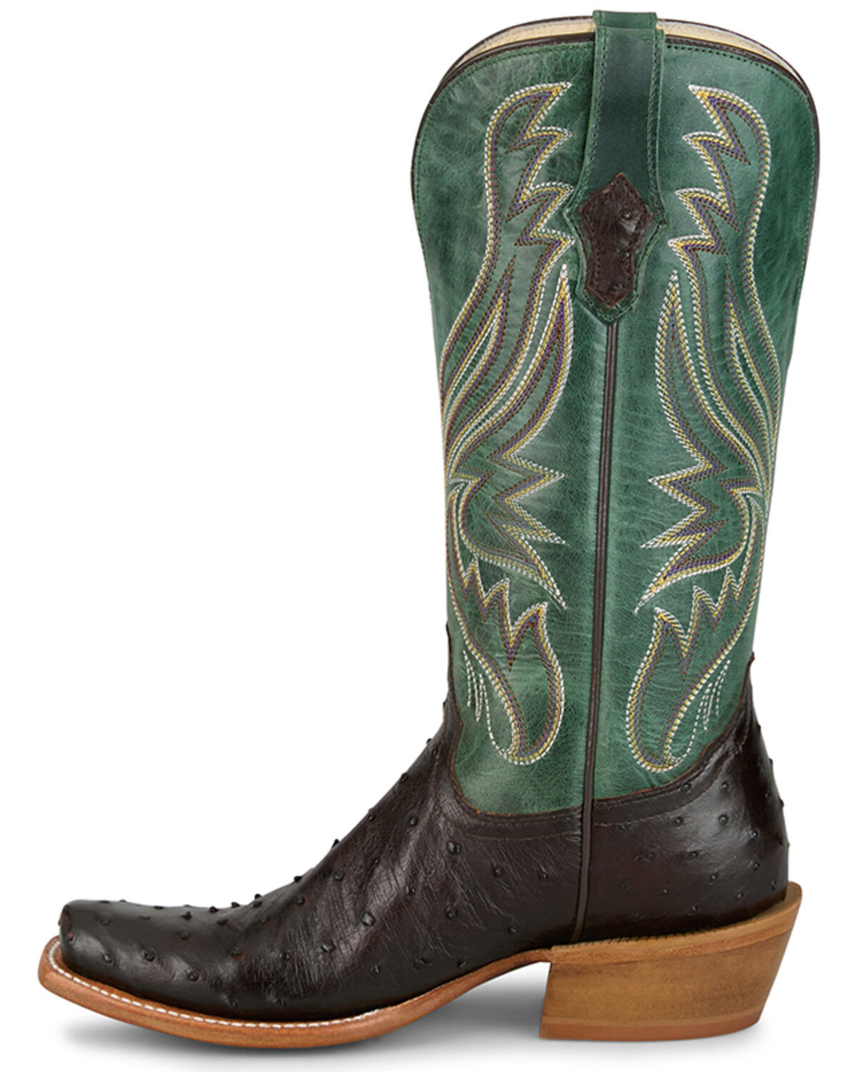 Image #3 - Tony Lama Women's Zaire Exotic Full Quill Ostrich Western Boots - Square Toe, Chocolate, hi-res