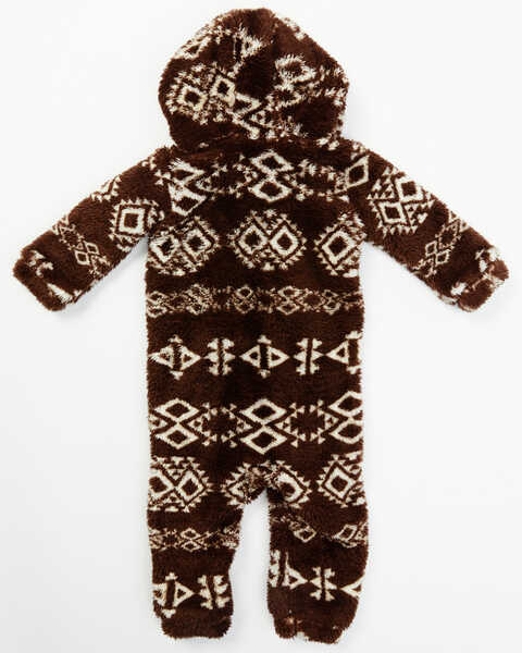 Image #3 - Roper Infant Boys' Southwestern Print Hooded Coveralls, Brown, hi-res