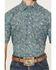 Image #3 - Roper Men's Amarillo Paisley Print Short Sleeve Snap Western Shirt, Turquoise, hi-res
