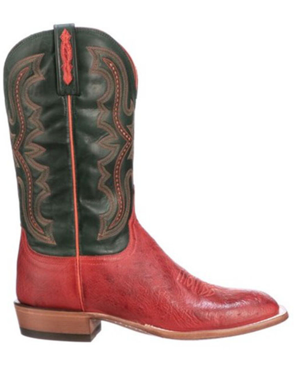 Image #2 - Lucchese Men's Cecil Exotic Ostrich Skin Western Boots - Broad Square Toe, , hi-res