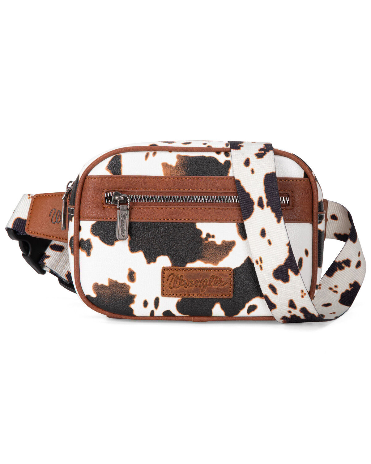 Image #2 - Wrangler Women's Cow Print Sling Bag, Brown, hi-res