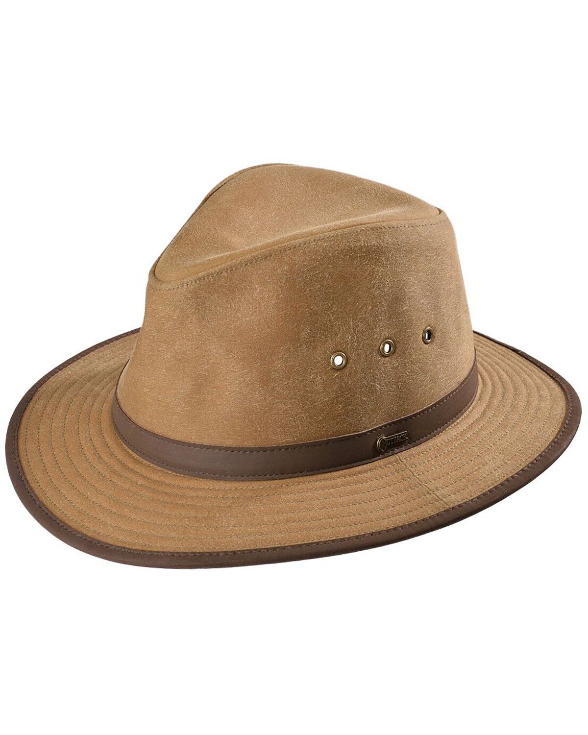 Outback Trading Co. Madison River UPF 50 Sun Protection Oilskin Hat, Tan, hi-res