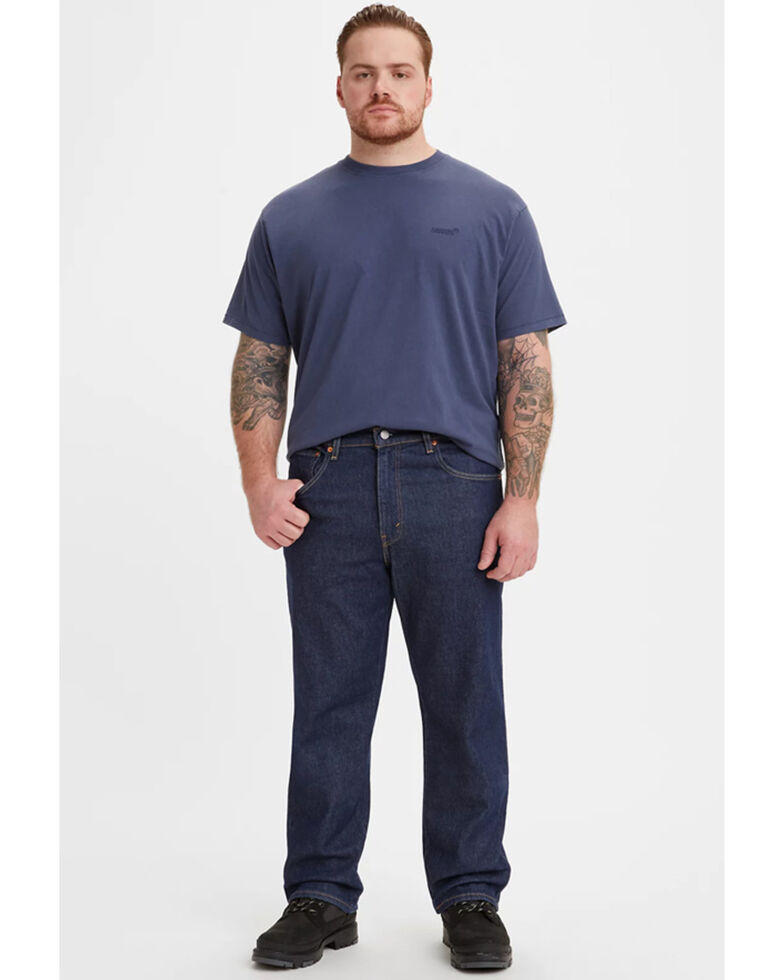 Levi's Men's On That Mountain Dark Wash Stretch Relaxed Straight Jeans , Blue, hi-res