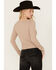 Image #4 - Miss Me Women's V Neck Long Sleeve Knit Top , Taupe, hi-res