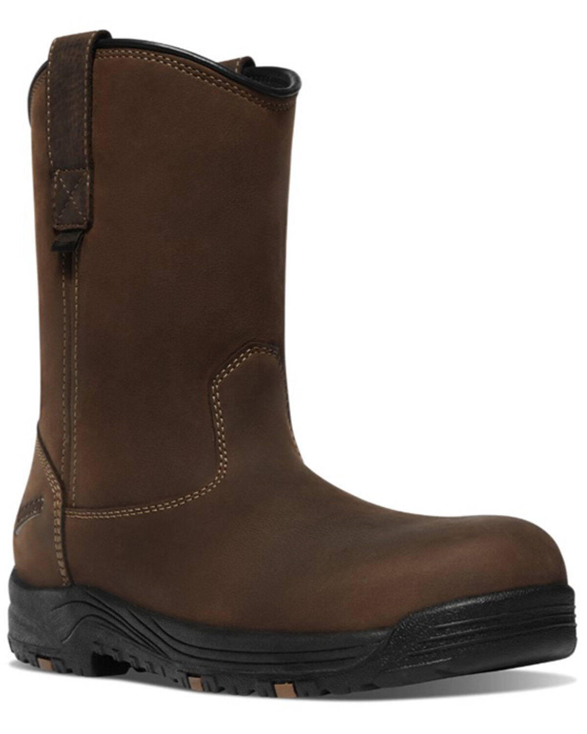 Image #1 - Danner Men's 10" Caliper Wellington Work Boots - Aluminum Toe, Brown, hi-res