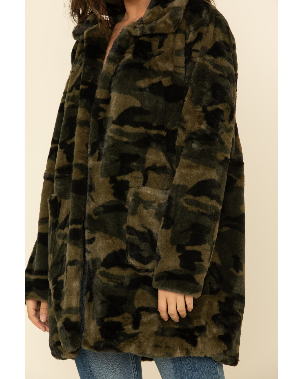 Image #3 - Katydid Women's Green Camo Faux Fur Lined Jacket , , hi-res