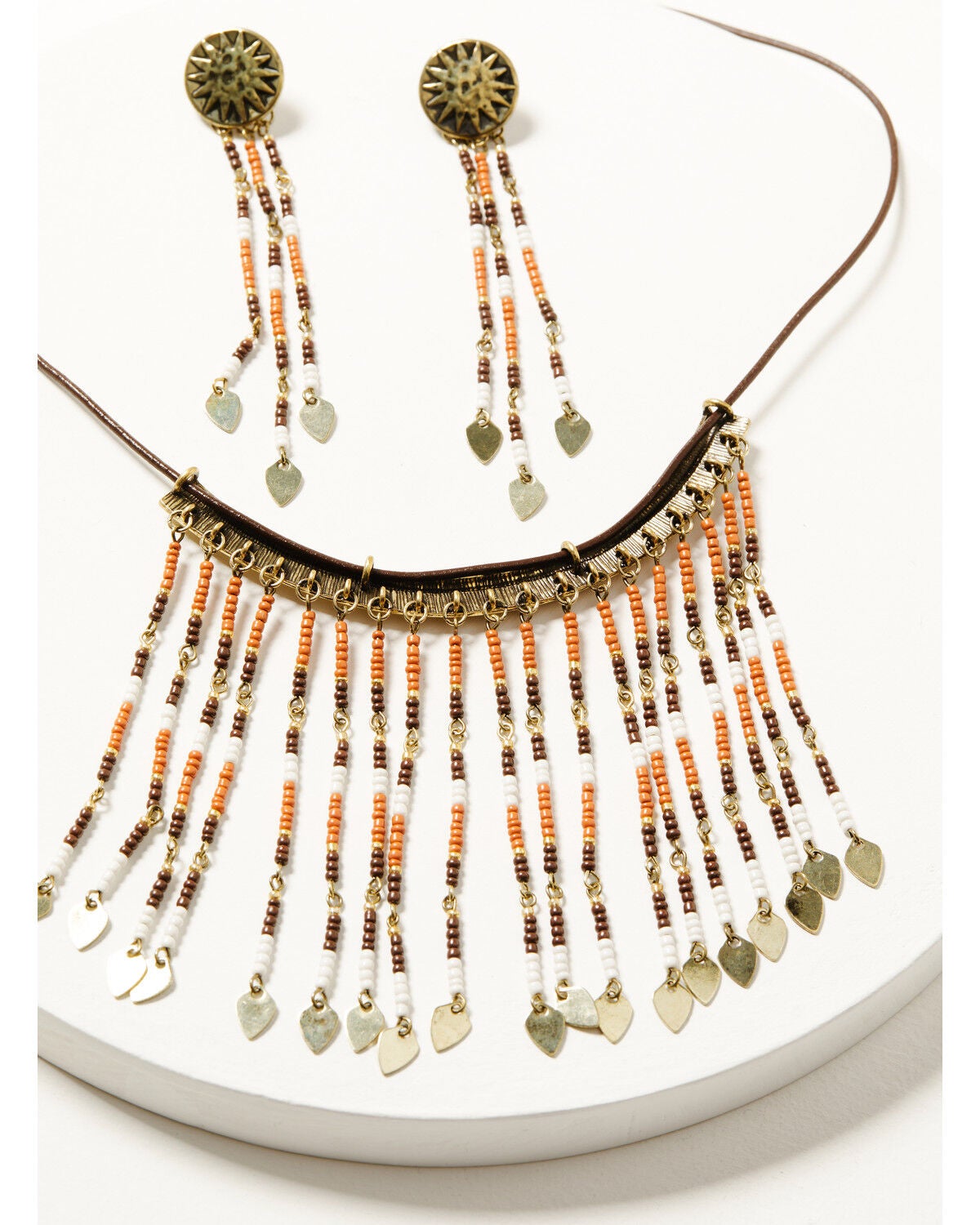 Shyanne Women's Desert Rose Antique Seed Bead Jewelry Set - 2 Piece, Gold, hi-res