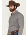 Image #2 - Gibson Trading Co Men's Orbit Geo Print Long Sleeve Button-Down Stretch Western Shirt, Blue, hi-res