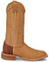 Image #2 - Justin Men's Boston Deerskin Tall Western Boots - Square Toe, Cognac, hi-res