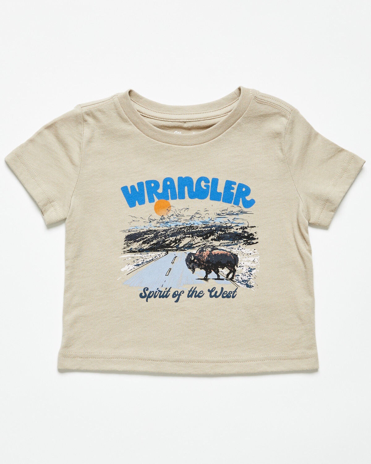 Wrangler Infant Boys' Buffalo Short Sleeve Graphic T-Shirt, Tan, hi-res