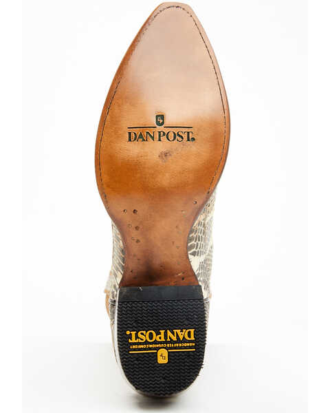 Image #7 - Dan Post Men's 12" Exotic Python Western Boots - Snip Toe , Brown, hi-res