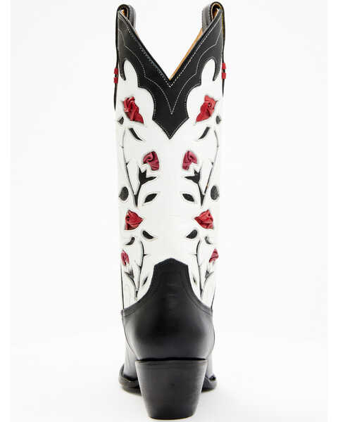 Image #5 - Idyllwind Women's Rosey Black Western Boots - Snip Toe, Black/white, hi-res