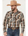 Image #1 - Cowboy Hardware Men's Plaid Print Long Sleeve Snap Stretch Western Shirt, , hi-res