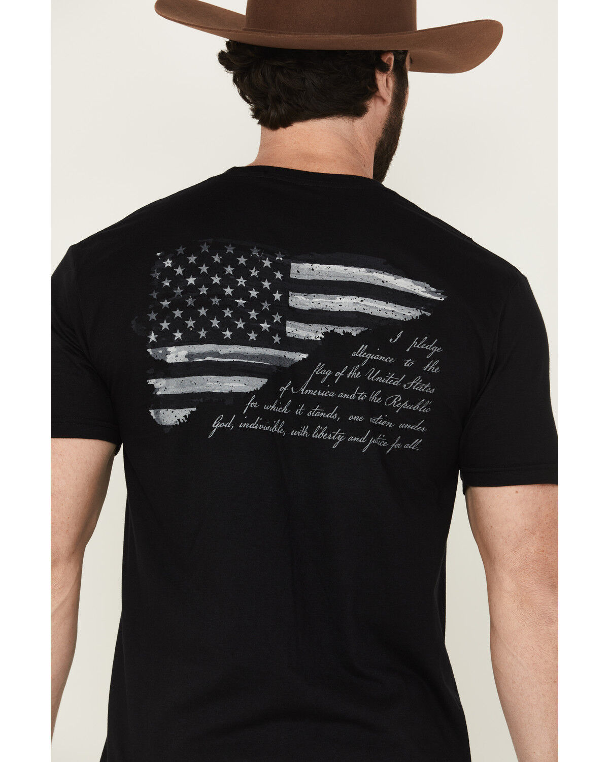 Image #4 - Kick Brass Men's Pledge Of Allegiance Short Sleeve Graphic T-Shirt, Black, hi-res