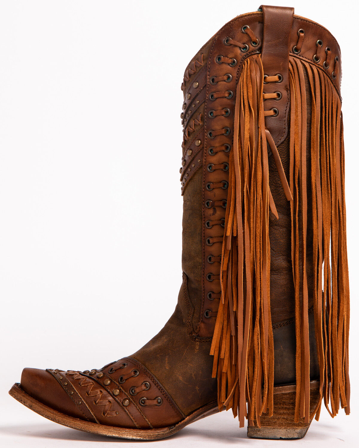 corral booties with fringe