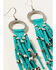 Image #2 - Idyllwind Women's Nora Lane Suede Fringe Earrings, Turquoise, hi-res