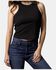 Image #1 - Kimes Ranch Women's Regan Solid Rib Knit Tank Top, Black, hi-res
