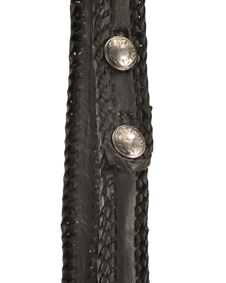 Kobler Leather Concho and Flutted Beads Bag, Black, hi-res