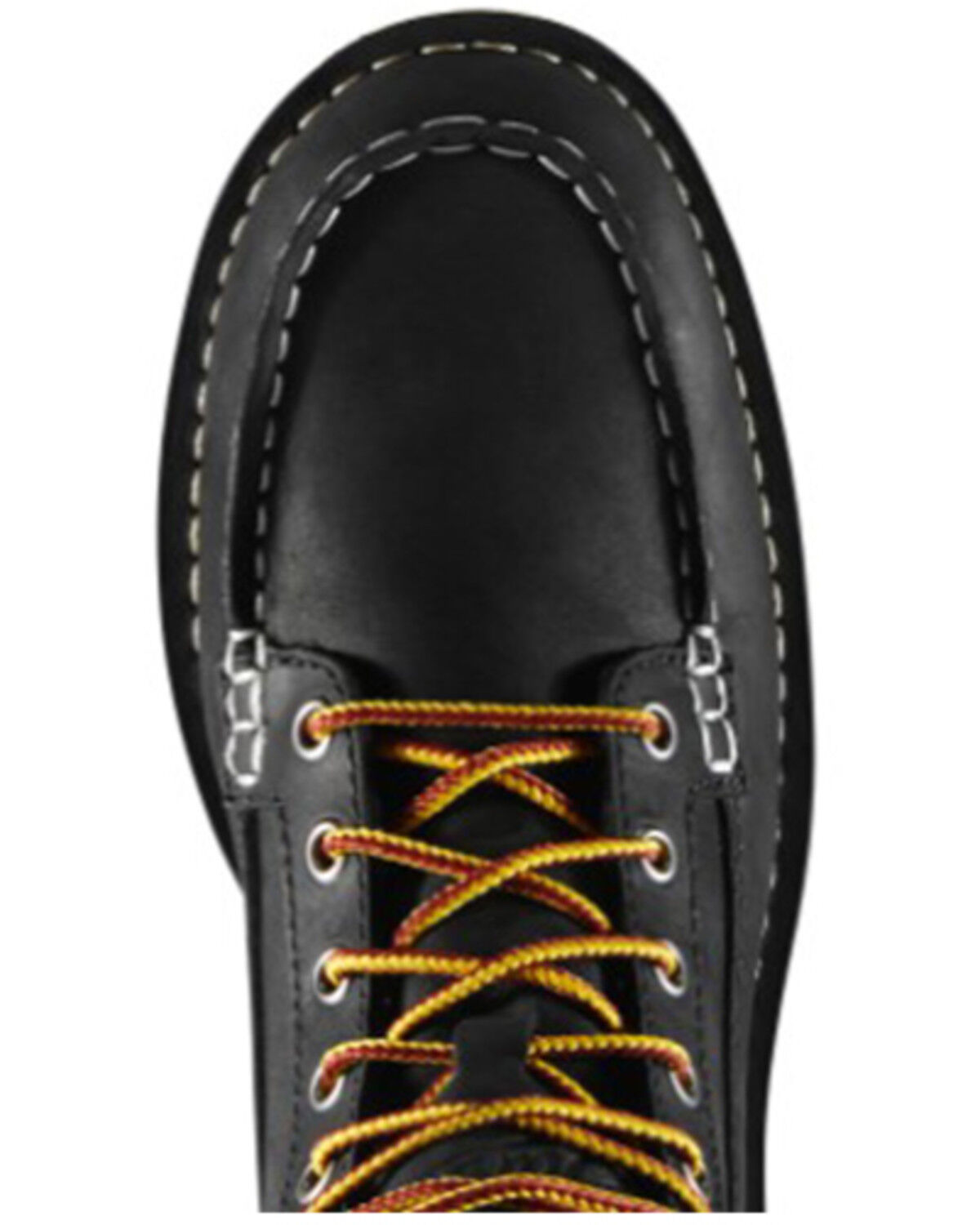 Image #4 - Danner Women's 6" Bull Run Work Boots - Moc Toe, Black, hi-res