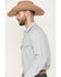 Image #2 - Blue Ranchwear Men's Cloud Striped Long Sleeve Snap Western Shirt, Light Blue, hi-res