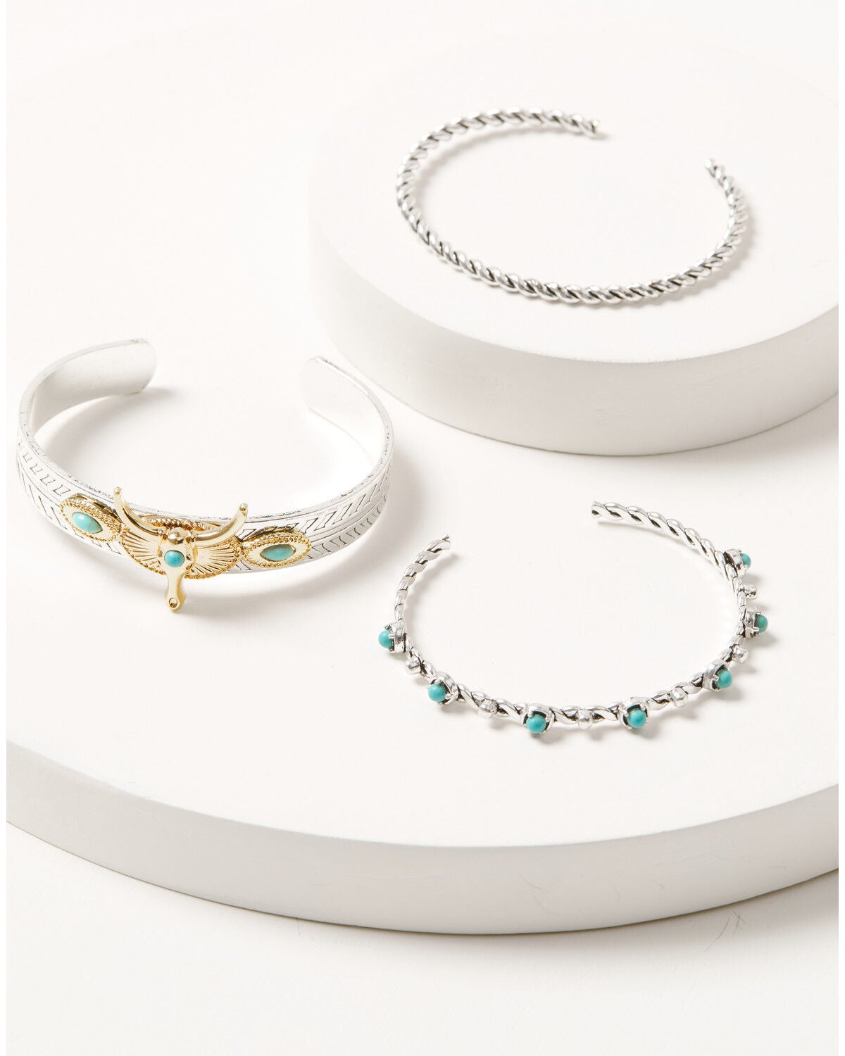 Image #1 - Shyanne Women's Longhorn Statement Bracelet Set - 3 Piece, Multi, hi-res