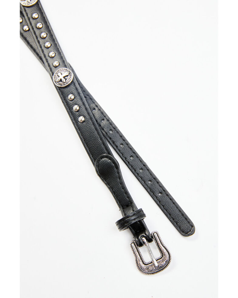 Cody James Black Cross Concho Hat Band, Black, hi-res