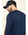 Image #5 - Hawx Men's Navy Sleeve Logo Long Sleeve Work T-Shirt - Tall, Navy, hi-res